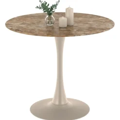 Stół z ceramicznycm blatem 90 cm Malta brąz * Actona Best