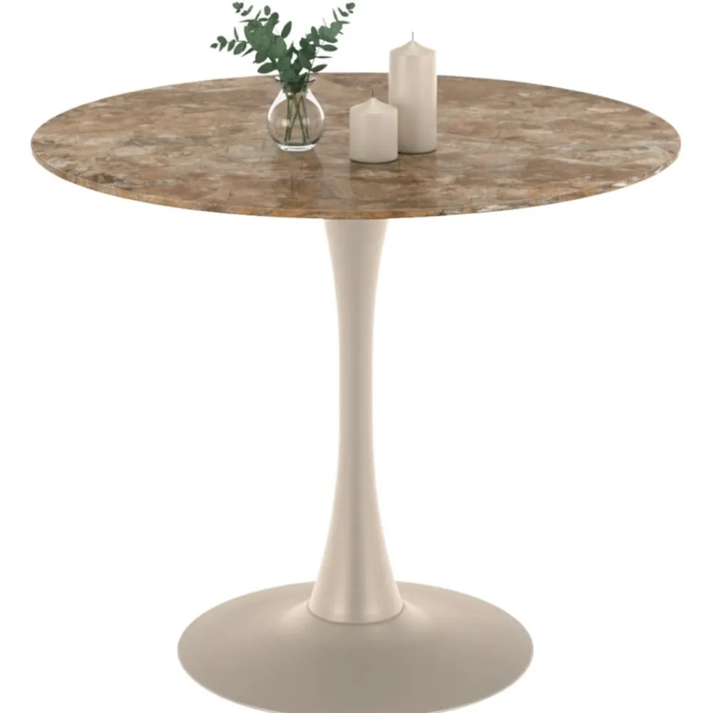 Stół z ceramicznycm blatem 90 cm Malta brąz * Actona Best