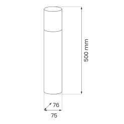 Słupek Ogrodowy Harlem 1xE27 IP44 50cm