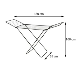 Suszarka do ubrań czarna stojąca * Bathroom Solutions Outlet
