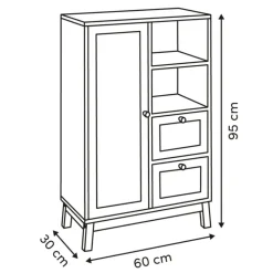 Szafka łazienkowa Cane 95 cm brązowa