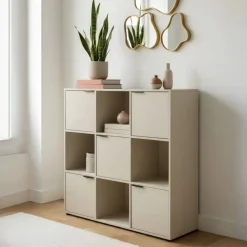 Szafka modułowa 5 drzwi z otwartymi półkami LINORA 89x29x90 cm