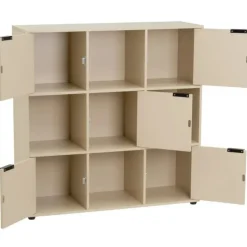 Szafka modułowa 5 drzwi z otwartymi półkami LINORA 89x29x90 cm