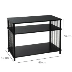 Szafka pod TV MANILA czarna 80x40x56 cm