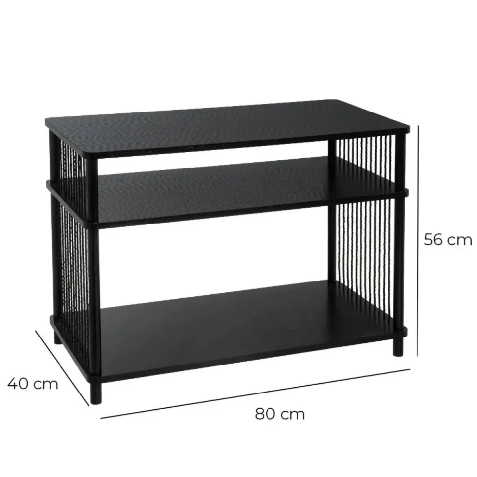 Szafka pod TV MANILA czarna 80x40x56 cm