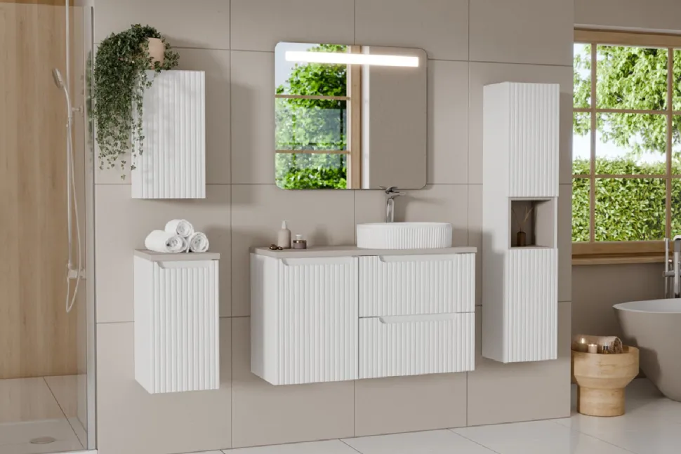 Szafka wisząca słupek Rilla White 30 cm