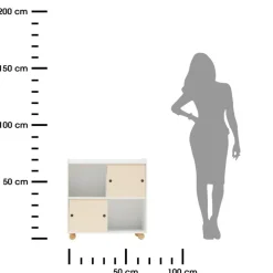 Szafka z 4 półkami Bouli 71 cm beżowa