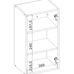 Szafka górna VENTO G-40/72 jasny popiel * Halmar Outlet