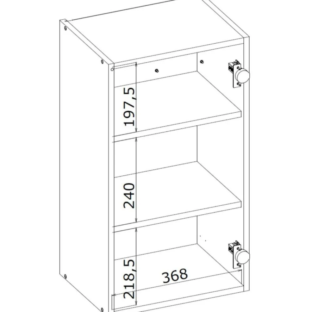 Szafka górna VENTO G-40/72 jasny popiel * Halmar Outlet