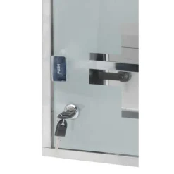 Szafka medyczna metalowa srebrna 30x30cm * Bathroom Solutions Outlet