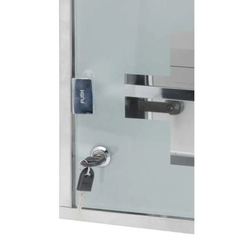 Szafka medyczna metalowa srebrna 30x30cm * Bathroom Solutions Outlet