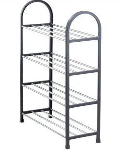Szafka na buty 4 poziomy ciemno szara 65 cm * H&S Decoration