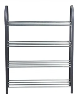 Szafka na buty 4 poziomy ciemno szara 65 cm * H&S Decoration