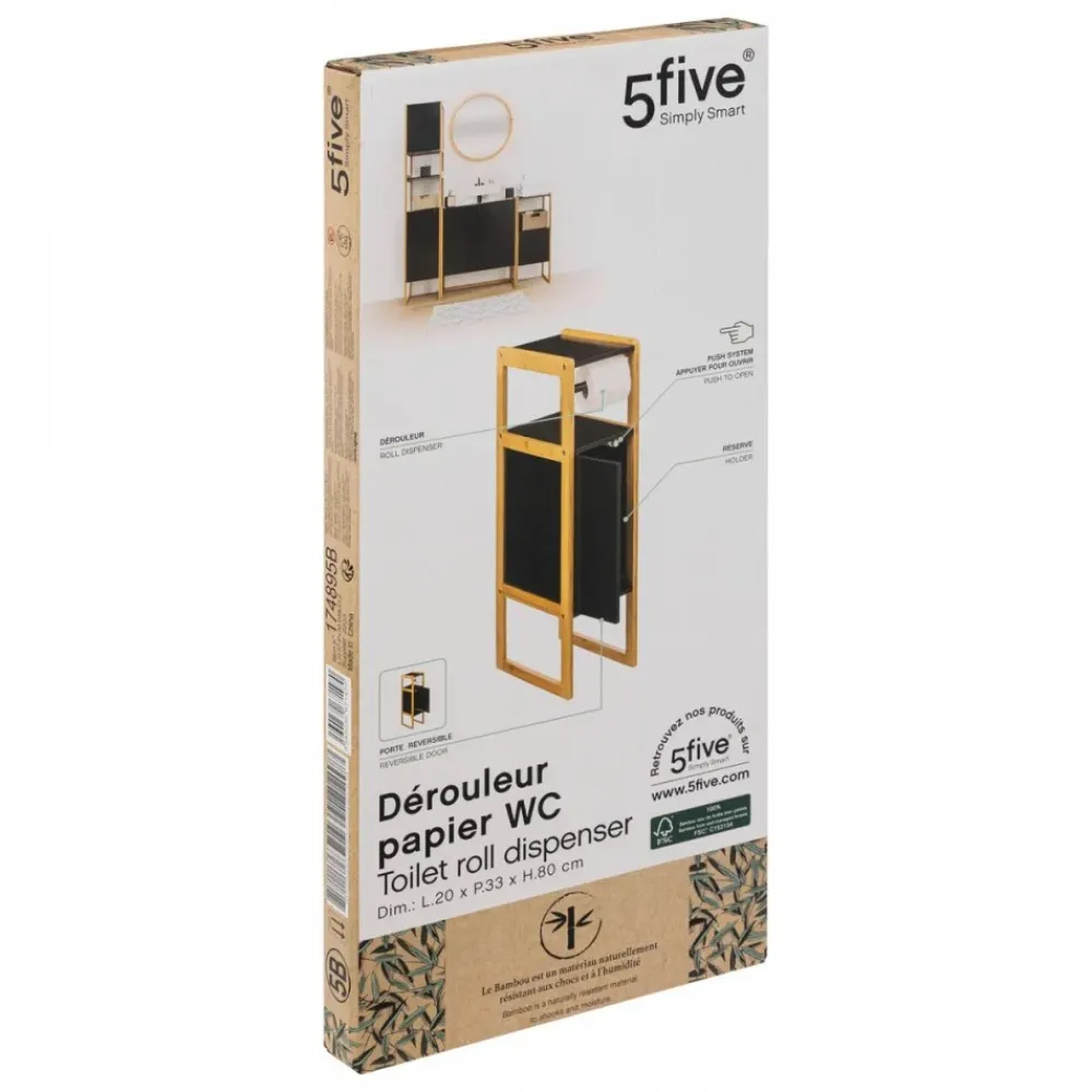 Szafka na papier toaletowy Natureo Black * 5five Simply Smart Outlet