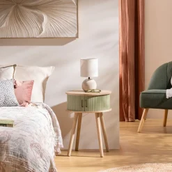 Szafka nocna 54x40 oliwkowa MDF Nyos * Atmosphera New