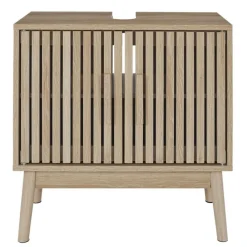 Szafka pod umywalkę LINEA – lamele, dąb artisan * HowHomely