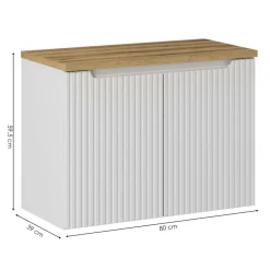 Szafka pod umywalkę z blatem Rilla White 80 cm * HowHomely New