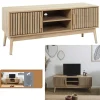 Szafka RTV LINEA ryflowane fronty 117 cm * HowHomely Hot