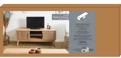 Szafka RTV LINEA ryflowane fronty 117 cm * HowHomely Hot