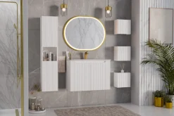 Szafka wisząca zamykana kostka Rilla White 30 cm * HowHomely Hot
