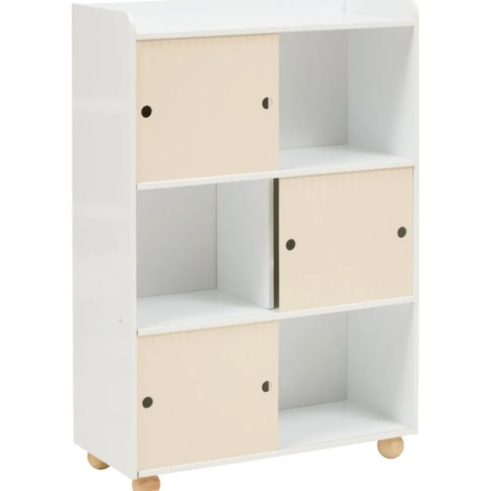 Szafka z 6 półkami Bouli 101 cm beżowa * Atmosphera Online