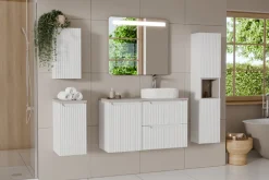 Szafka z umywalką Rilla White 80 cm * HowHomely Best