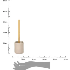 Szczotka toaletowa polyresin beżowo- szary
