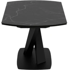 Szeroki stół rozkładany ceramiczny blat Morella czarny * Actona Discount
