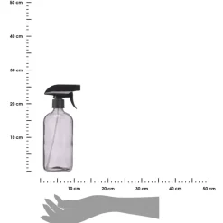 Szklana butelka 500 ml ze spryskiwaczem szara