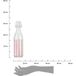 Szklana butelka Ligne 1000 ml różowa