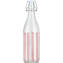 Szklana butelka Ligne 1000 ml różowa