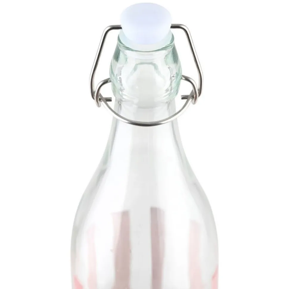 Szklana butelka Ligne 1000 ml różowa