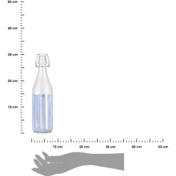 Szklana butelka Ligne 1000 ml niebieska