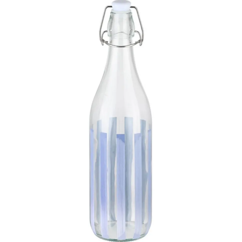 Szklana butelka Ligne 1000 ml niebieska