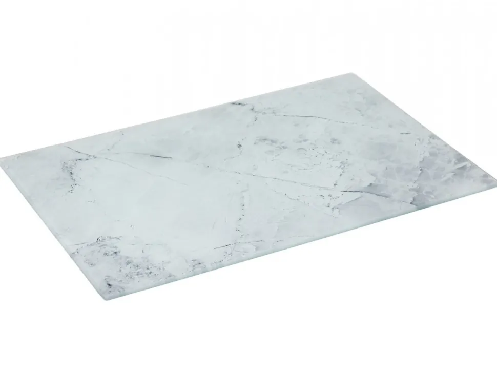 Szklana deska do krojenia 30x20 cm biała