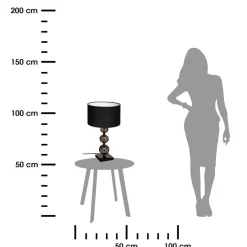 Szklana lampka nocna Alma 52 cm