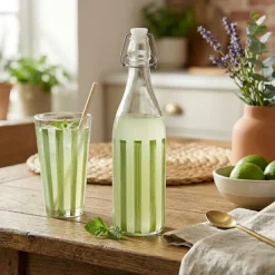 Szklana butelka Ligne 1000 ml zielona * Estia Online