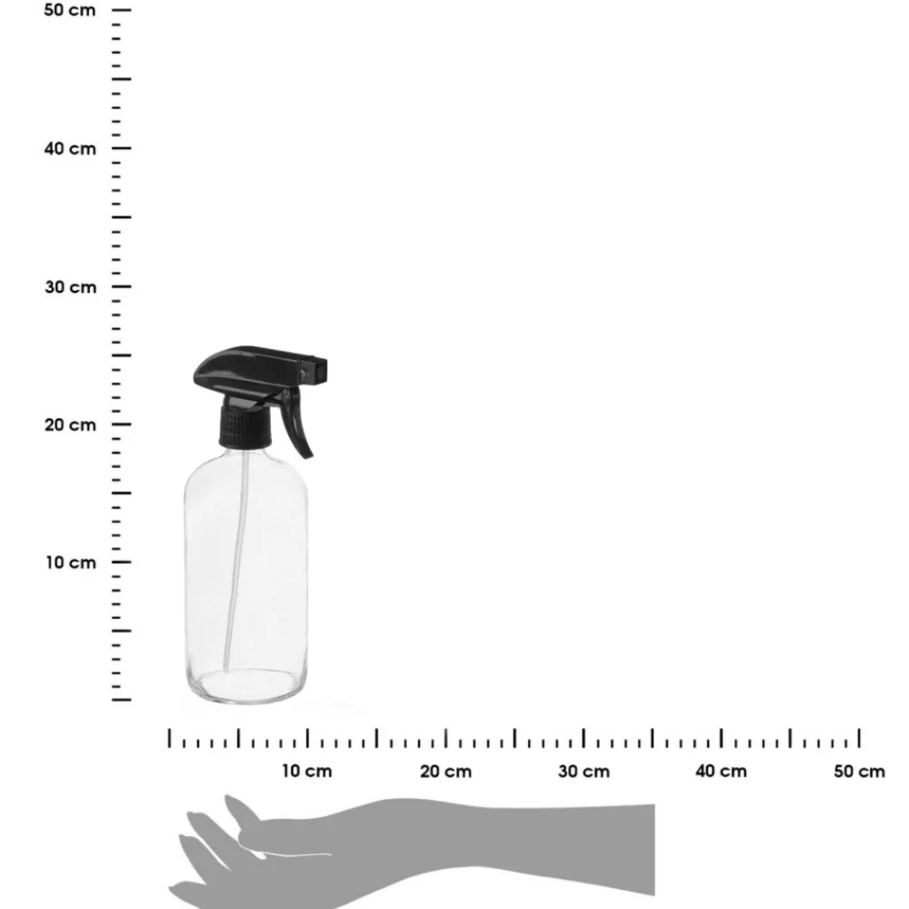 Szklana butelka 500 ml ze spryskiwaczem transparentna * BERILO Sale