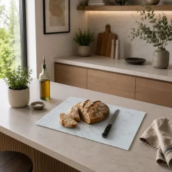 Szklana deska do krojenia biały marmur * 5five Simply Smart Discount