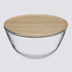 Szklana miska z bambusową pokrywą 2,7L * 5five Simply Smart Outlet