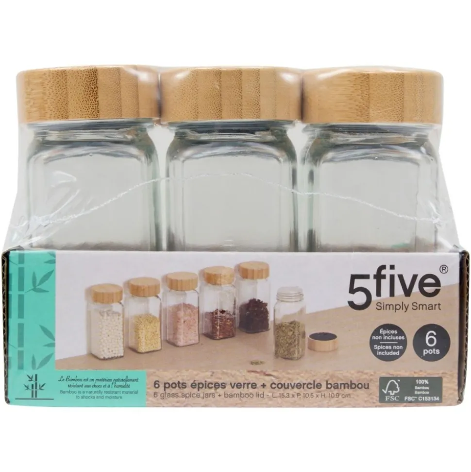 Szklane słoiki na przyprawy 6szt. 120ml