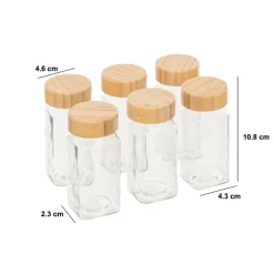Szklane słoiki na przyprawy 6szt. 120ml