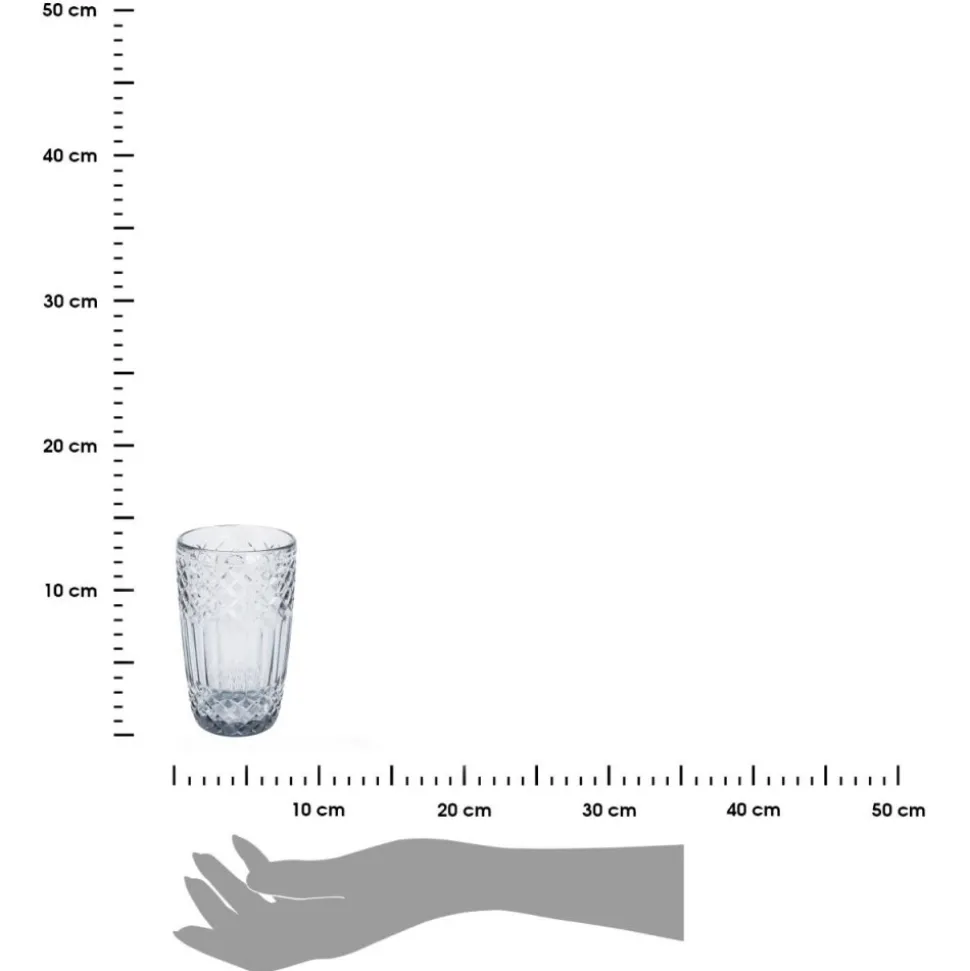 Szklanka do napojów 380 ml – szary dymiony
