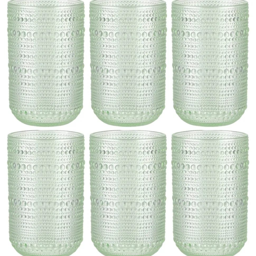 Szklanki do napojów 465 ml 6 szt. Dots Green