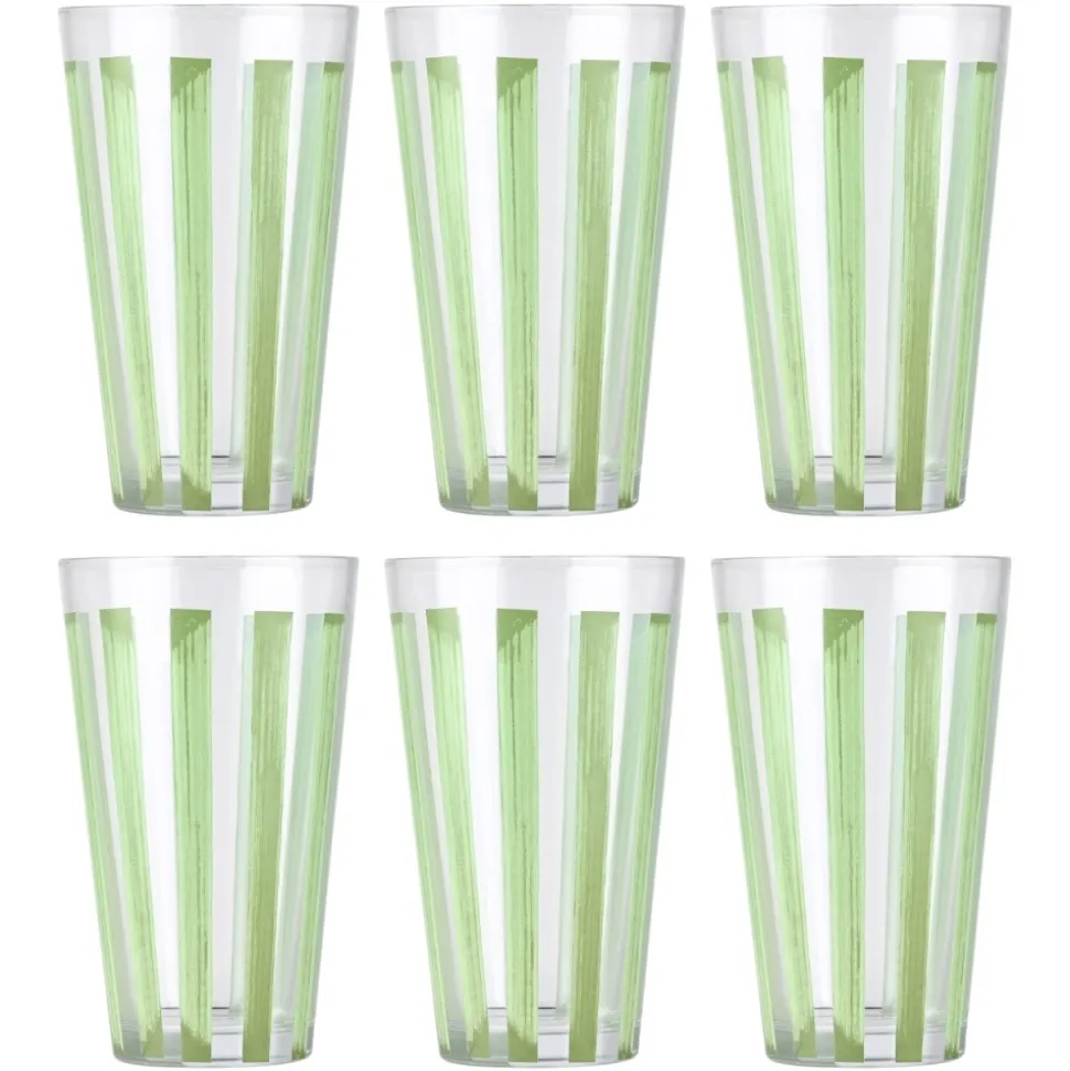 Szklanki na wodę 495 ml 6 szt. Ligne zielone