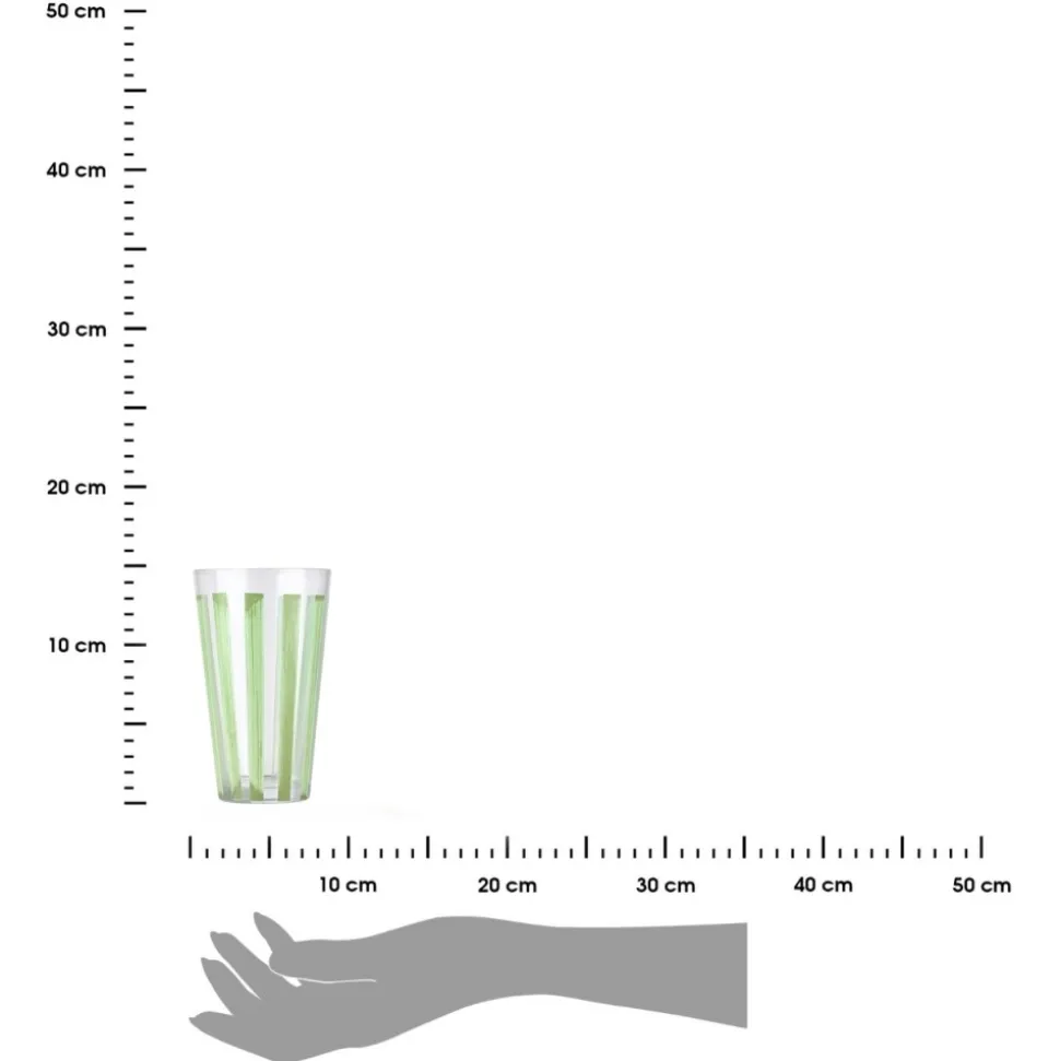 Szklanki na wodę 495 ml 6 szt. Ligne zielone