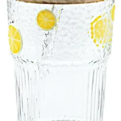 Szklanki ze słomką w cytryny 420 ml 6 szt. * Estia New