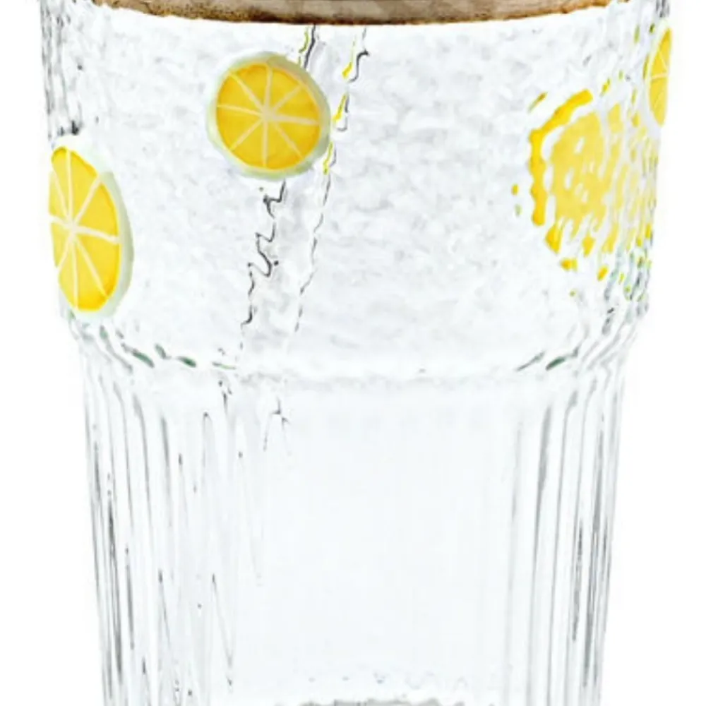 Szklanki ze słomką w cytryny 420 ml 6 szt. * Estia New