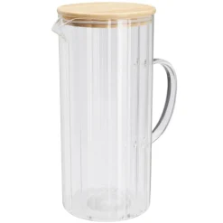 Szklany dzbanek z bambusową pokrywką 1,4l