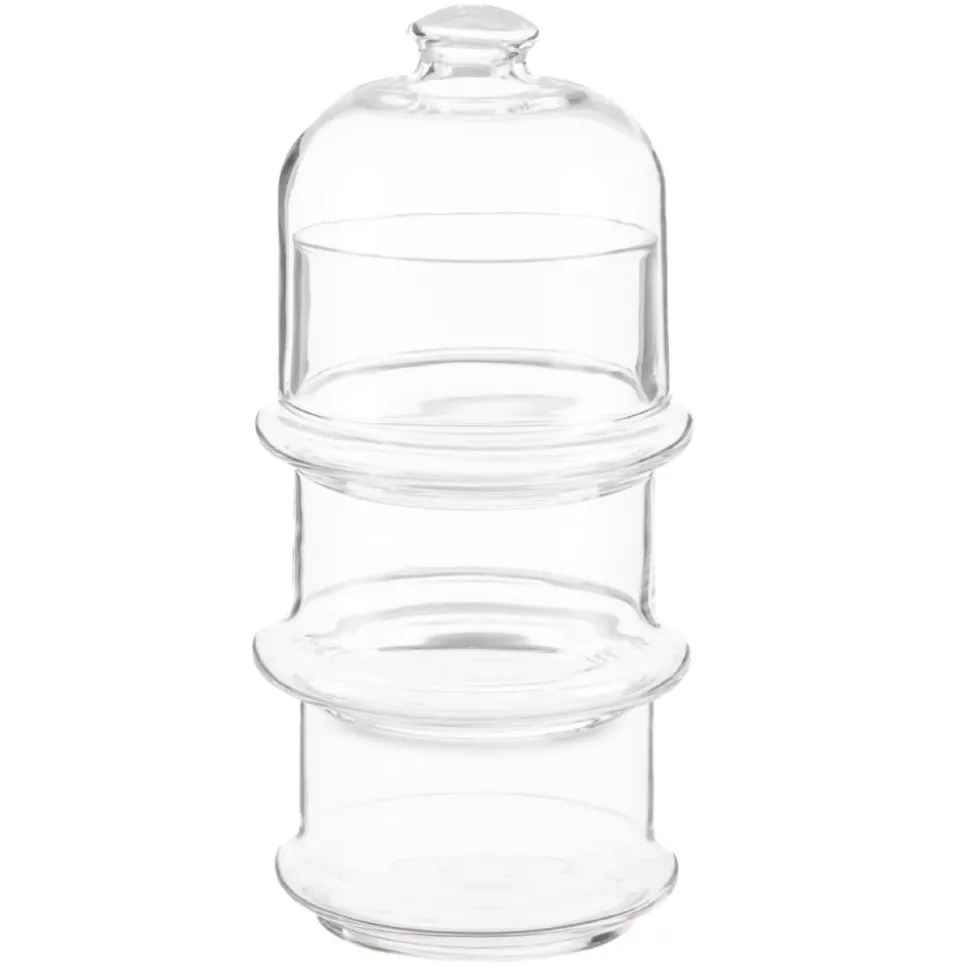 Szklany pojemnik na słodycze 3 poziomy 3x505 ml
